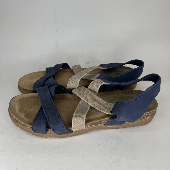 bionatura sandals Women Size 39 US 8 Blue/tan Leather/textile Upper - Picture 9 of 15